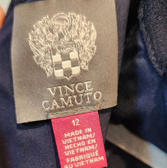 VINCE CAMUTO NWT Bow Neck Halter Jumpsuit Size 12 Navy - Picture 4 of 9